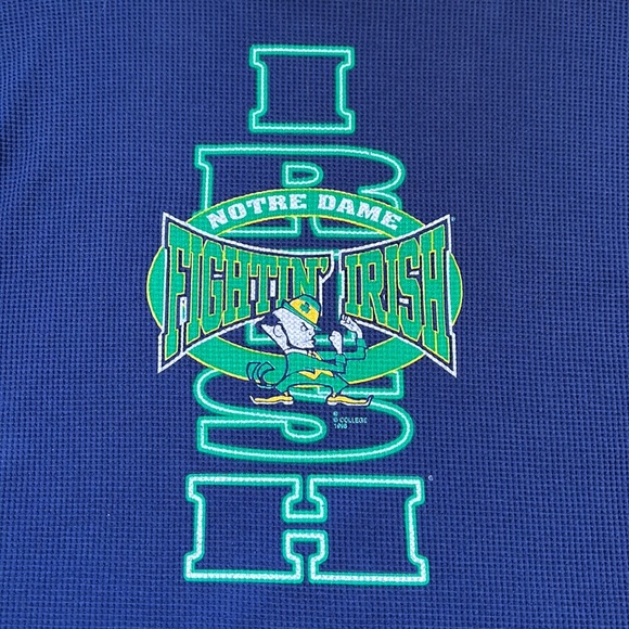 Vintage Fightin Irish Long Sleeve Shirt / L / 1996 / Notre Dame / Locker Line - Picture 6 of 9